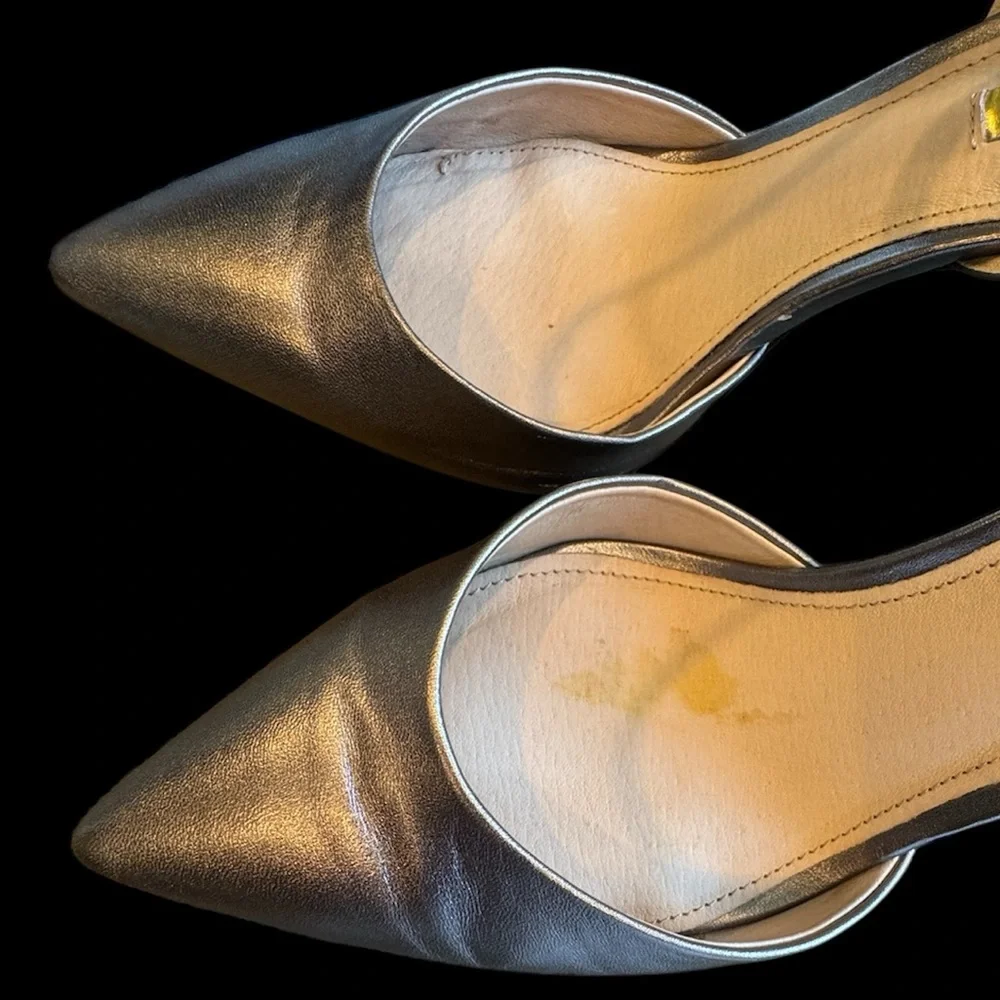 Louise et Cie‎ shoes 7 KOTA PEWTER ANKLE STRAP PUMP Size 7 HEEL 3 1/4”